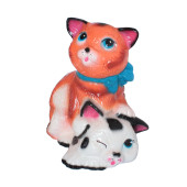 Садовая фигура, Коты-пара с бантом, глянец