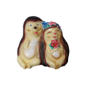 Садовая фигура Ёжики-пара, глянец, (195) цвета в ассортименте