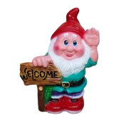 Садовая фигура Гном Welcome,№2 38см цвета в ассортименте