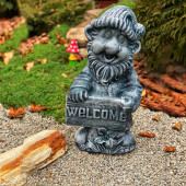 Садовая фигура Гном Welcome, камень