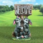 Садовая фигура Зайчики пара WELCOME (Гипс)