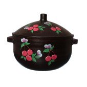 Супник с ручками (вишня), 4л (красная глина)