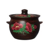 Супник Дачный (мак), 2л (красная глина)