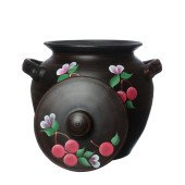 Супник гончарный с ручками (вишня), 3,5л (красная глина)