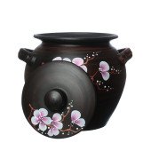 Супник гончарный с ручками (сакура), 3,5л (красная глина)