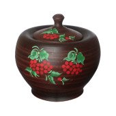 Чугунок с крышкой (калина), 3,5л (красная глина)