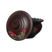 Макитра Волна с крышкой (мак), 2,5л (красная глина)