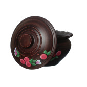Макитра Волна с крышкой (вишня), 2,5л (красная глина)