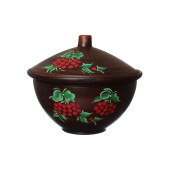 Макитра катаная (калина), 2,5л (красная глина)