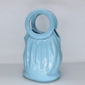 Ваза настольная Сумка Кольцо, голубая