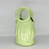 Ваза настольная Сумка Кольцо, зелёная