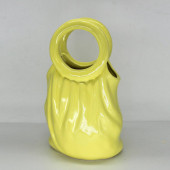 Ваза настольная Сумка Кольцо, жёлтая