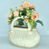 Ваза настольная Сумка малая, бежевая