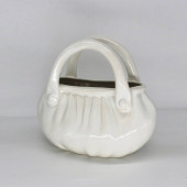 Ваза настольная Сумка малая, белая