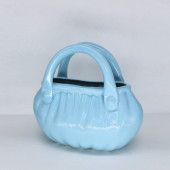 Ваза настольная Сумка малая, голубая