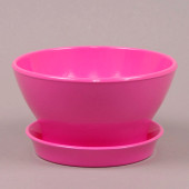 Цветочный горшок Фиалка, глянец, розовый, 1л