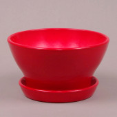 Цветочный горшок Фиалка, глянец, красный, 2,5л