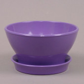 Цветочный горшок Фиалка, глянец, фиолетовый, 2,5л