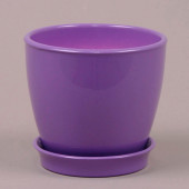 Цветочный горшок Виктория ВК-20, глянец, фиолетовый, 4л