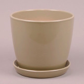 Цветочный горшок Виктория ВК-20, глянец, капучино, 4л