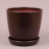 Цветочный горшок Виктория ВК-20, глянец, коричневый, 4л