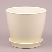 Цветочный горшок Виктория ВК-20, глянец, кремовый, 4л