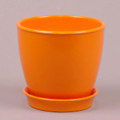 Цветочный горшок Виктория ВК-20, глянец, оранжевый, 4л
