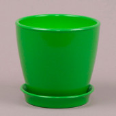 Цветочный горшок Виктория ВК-20, глянец, зелёный, 4л