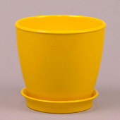 Цветочный горшок Виктория ВК-20, глянец, жёлтый, 4л