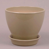 Цветочный горшок Ксения КС-4, глянец, капучино, 5,3л