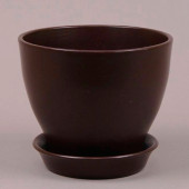 Цветочный горшок Ксения КС-4, глянец, коричневый, 5,3л