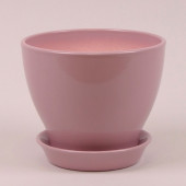 Цветочный горшок Ксения КС-4, глянец, пудровый, 5,3л