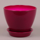 Цветочный горшок Ксения КС-4, глянец, сливовый, 5,3л