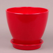 Цветочный горшок Ксения КС-6, глянец, красный, 11л
