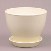 Цветочный горшок Ксения КС-6, глянец, кремовый, 11л