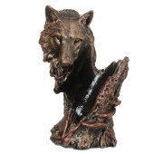 Сувенир-подставка под бутылку Волк, бронза