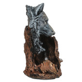 Сувенир-подставка под бутылку Волк, бронза+серебро