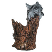 Сувенир-подставка под бутылку Волк, бронза+серебро