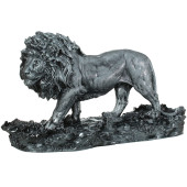 Сувенир-подставка под стаканы Лев, серебро