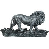 Сувенир-подставка под стаканы Лев, серебро