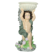 Садовая фигура Ангел с чашей на голове, художка (Гипс)