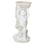 Садовая фигура Ангел с чашей на голове, античное золото (Гипс)