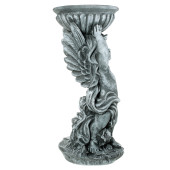 Садовая фигура Ангел с чашей на голове, камень серый (Гипс)