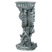 Садовая фигура Ангел с чашей на голове, камень серый (Гипс)