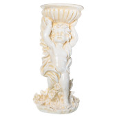 Садовая фигура Ангел с чашей на голове, слоновая кость (Гипс)