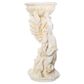 Садовая фигура Ангел с чашей на голове, слоновая кость (Гипс)