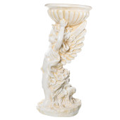 Садовая фигура Ангел с чашей на голове, слоновая кость (Гипс)