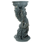 Садовая фигура Ангел с чашей на голове, гранит серый (Гипс)