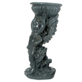 Садовая фигура Ангел с чашей на голове, гранит серый (Гипс)