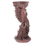 Садовая фигура Ангел с чашей на голове, гранит розовый (Гипс)